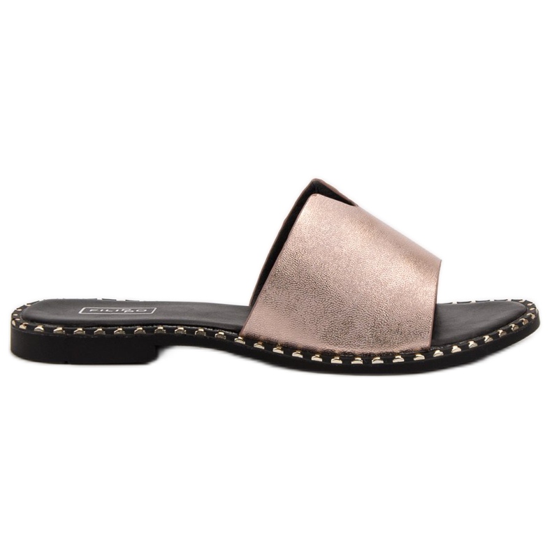 Filippo Chinelos confortáveis ​​e brilhantes amarelo