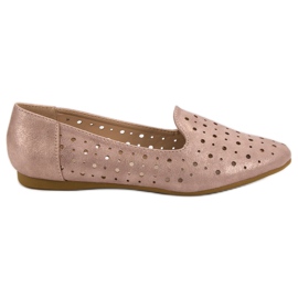 Kylie Senhores Openwork rosa amarelo