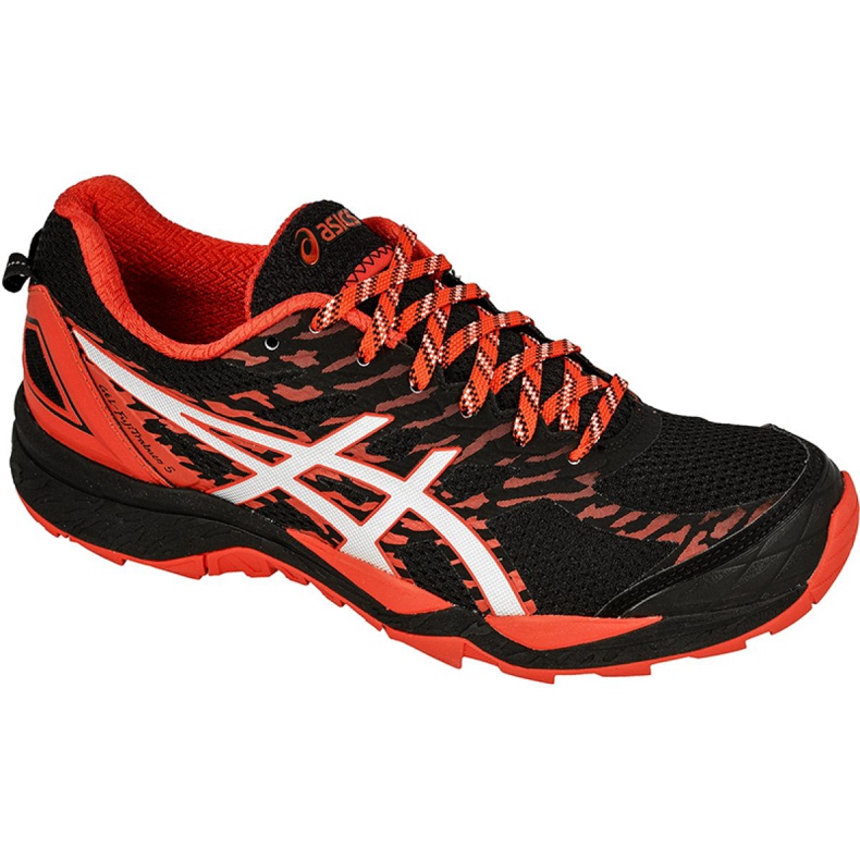 Tênis de corrida Asics Gel-FujiTrabuco 5 M T6J0N-9023 preto laranja