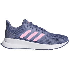 Tênis de corrida adidas Falcon K Jr F36541 roxo