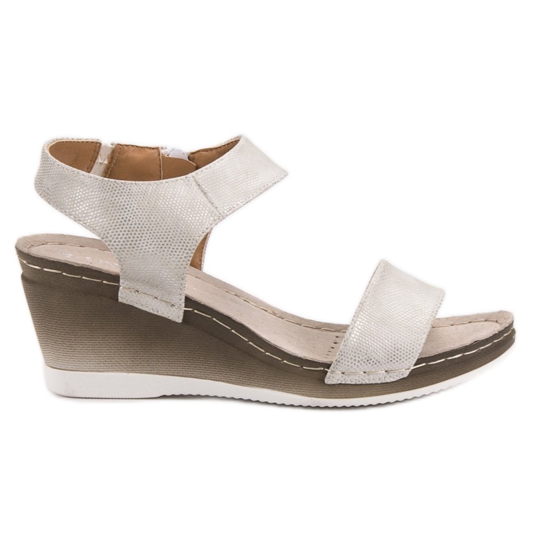 Sandálias de cunha VINCEZA cinza