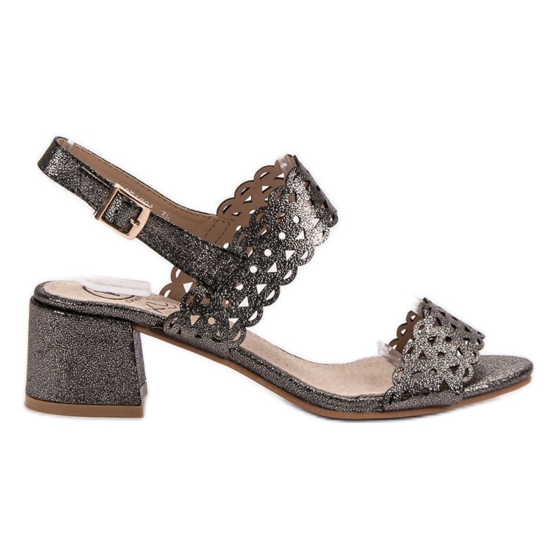 Kylie Sandálias de salto alto cinza