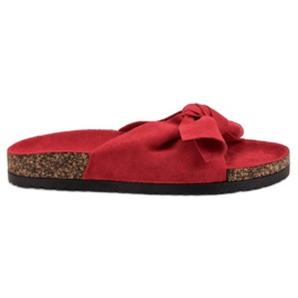 Chinelos VINCEZA com laço vermelho