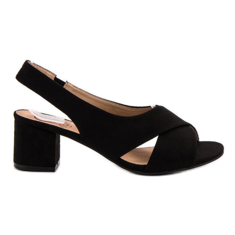 Kylie Sandálias Pretas de Camurça preto