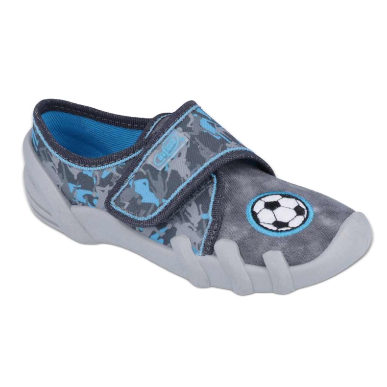 Aplicação de futebol de chinelos infantis de Befado 273x259 azul