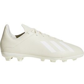 Chuteiras Adidas X 18.4 FxG Jr DB2421 branco branco Chuteiras Adidas X 18.4 FxG Jr DB2421 branco branco