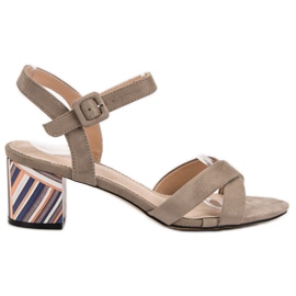 Filippo Sandálias Com Salto Decorativo marrom