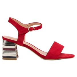 Sandálias vermelhas da moda VINCEZA vermelho