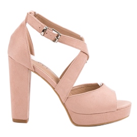 Seastar Sandálias de camurça na plataforma rosa