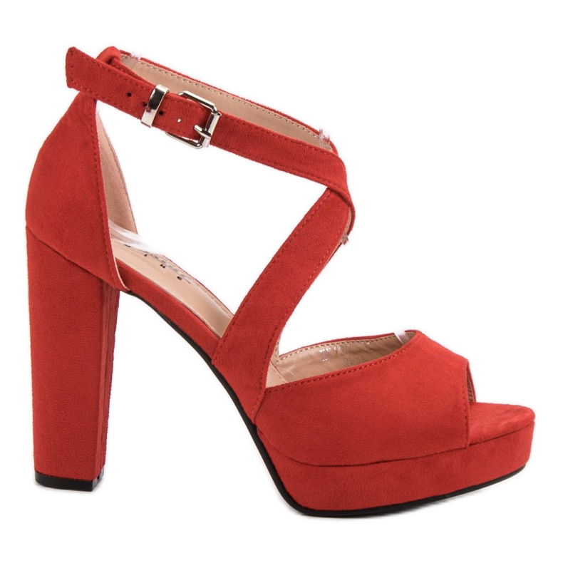 Seastar Sandálias de camurça na plataforma vermelho