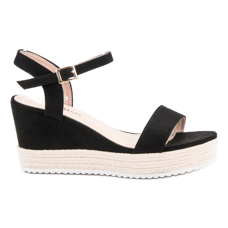 Seastar Sandálias de cunha confortáveis preto