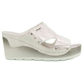 Sandálias de cunha VINCEZA cinza