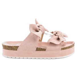 Seastar Chinelos com laços rosa