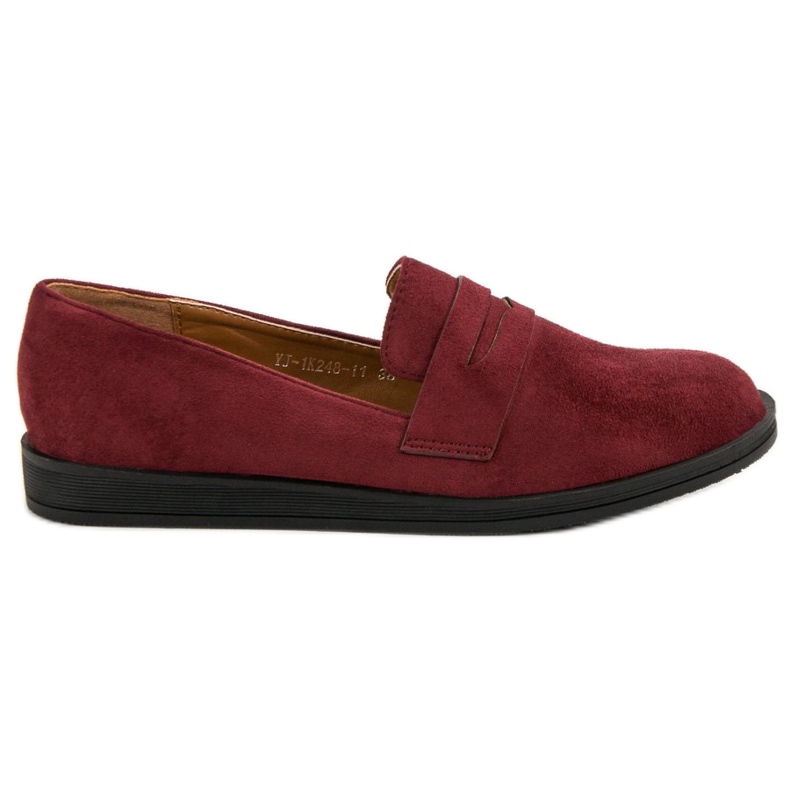 Best Shoes Mocassins casuais da Borgonha vermelho