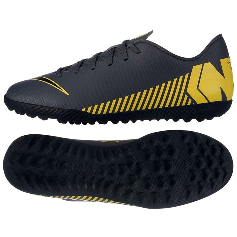 Chuteiras Nike Mercurial Vapor 12 Club Tf M AH7386-070 multicolorido cinza Chuteiras Nike Mercurial Vapor 12 Club Tf M AH7386-070 multicolorido cinza