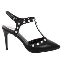 Black B-57 Pregos pretos com tachas