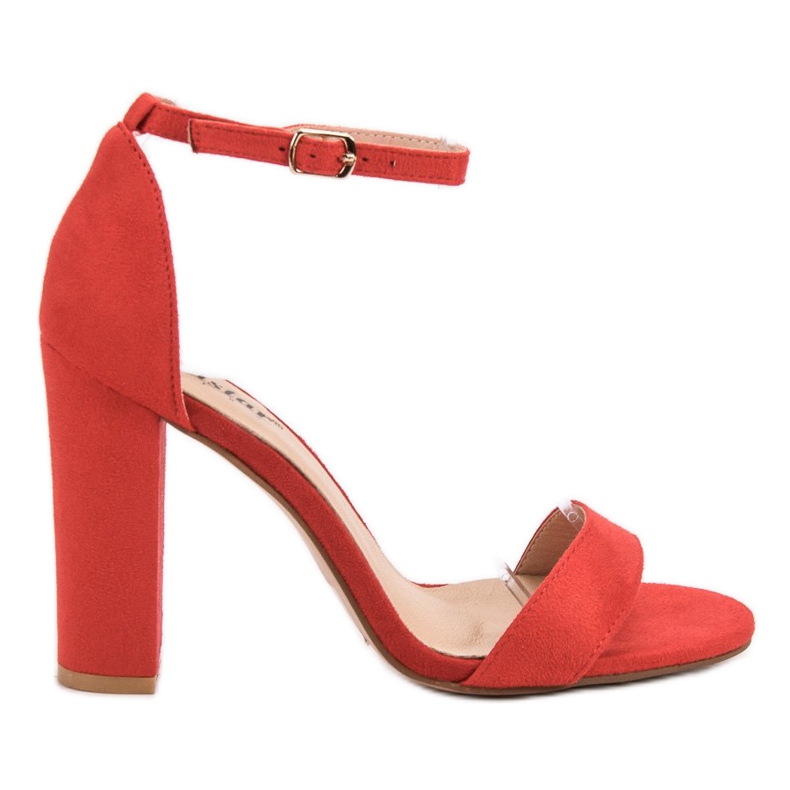 Seastar Sandálias sensuais em um bar vermelho