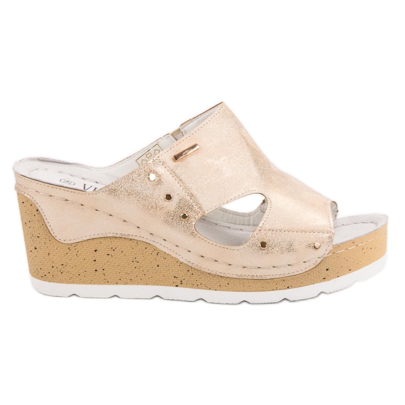 Sandálias de cunha VINCEZA dourado