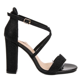 Seastar Sandálias Elegantes Com Brilho preto