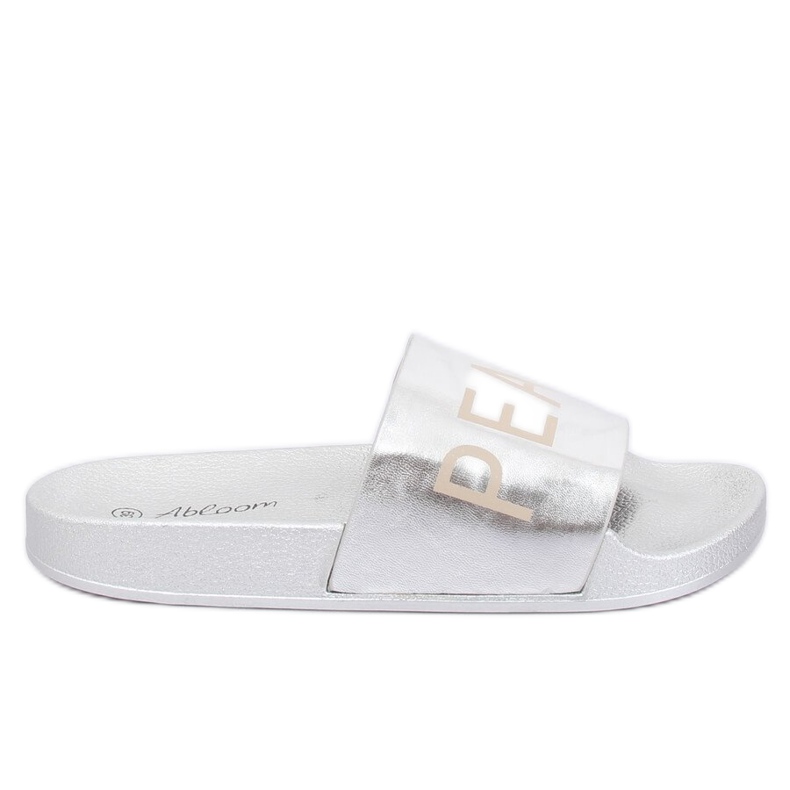 Chinelos metálicos prateados WL169 prateados cinza