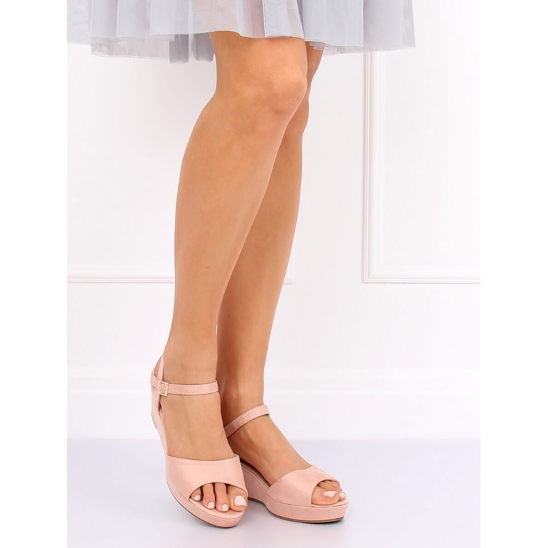 Sandálias com salto baixo rosa K-7 Pink II-GAT
