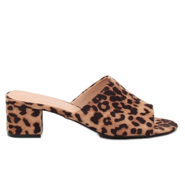 Leopardo de salto alto QL-89 Leopard marrom