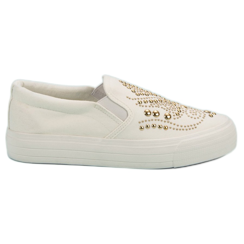 J. Star Slipons brancos com strass