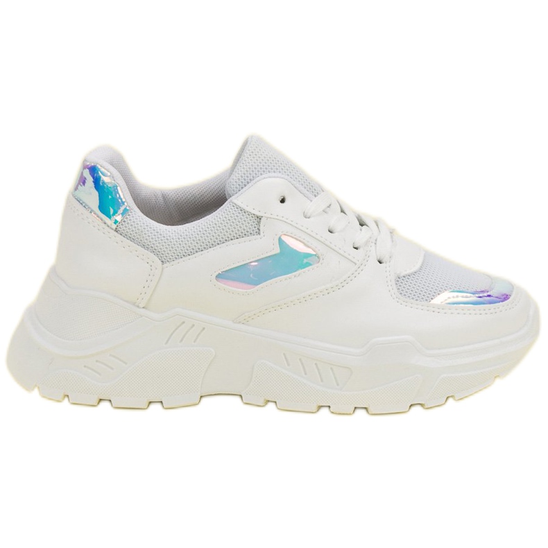 Tênis branco com efeito holo