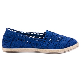 Sweet Shoes Alpercatas de renda azul Sweet Shoes Alpercatas de renda azul