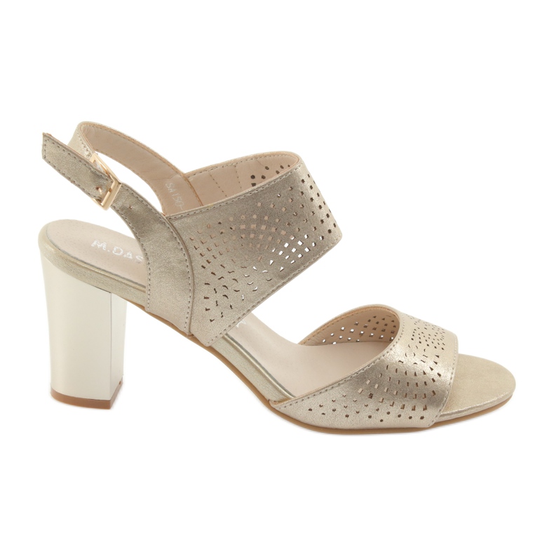 M.Daszyński Sandálias palmilha de couro Daszyński amarelo