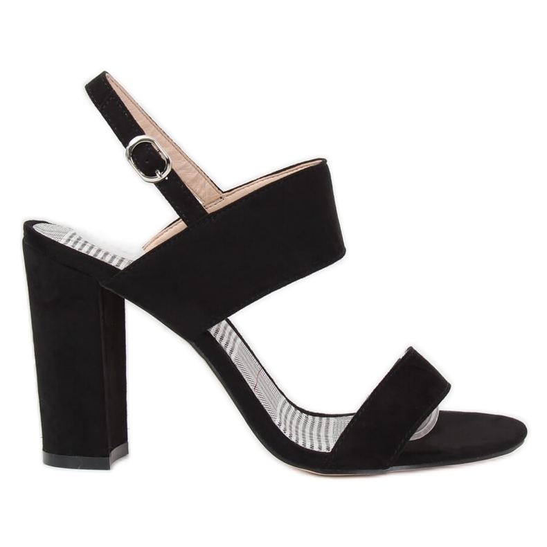 Sandálias no poste preto S116 Black