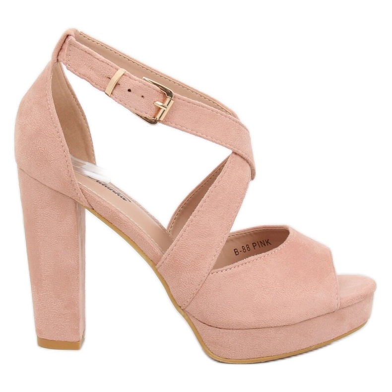 Sandálias na plataforma rosa B-88 Pink