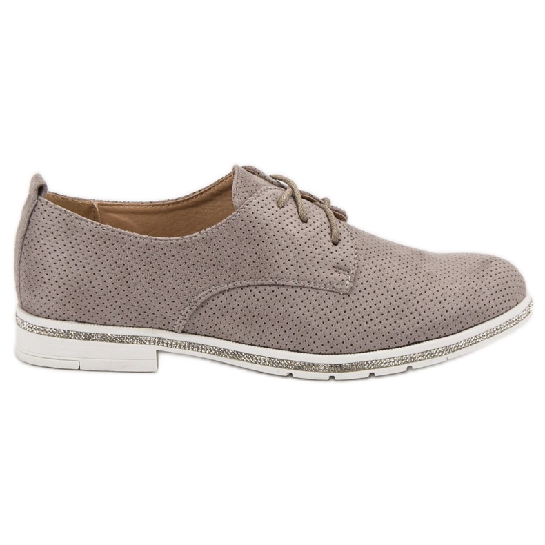 Seastar Brogues cinza com cristais Seastar Brogues cinza com cristais