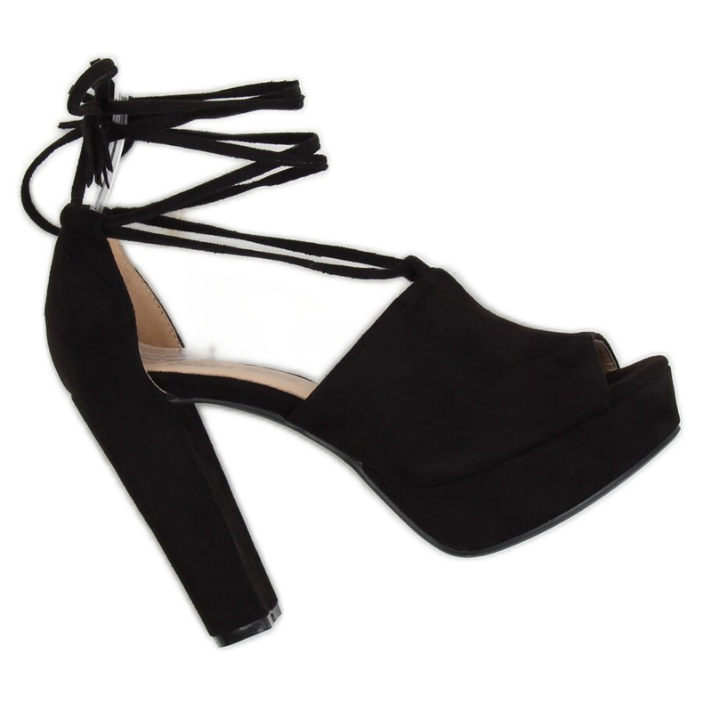 Sandálias plataforma pretas LM-058 pretas preto