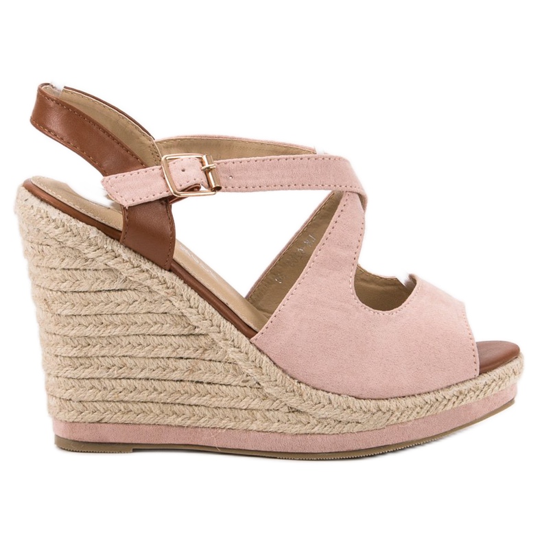 Laura Mode Sandálias de salto alto rosa