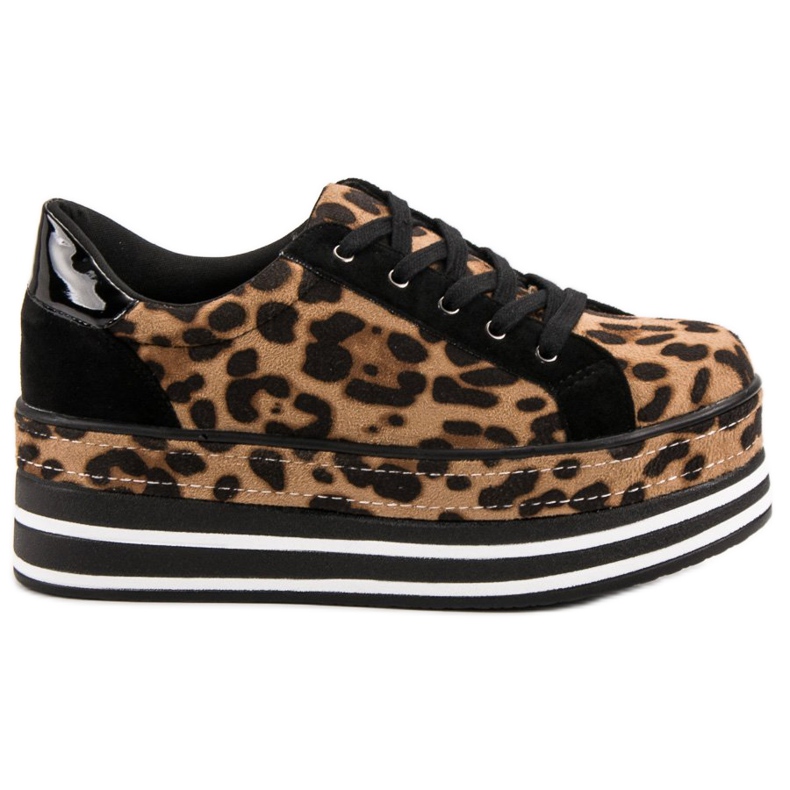 Weide Tênis na plataforma castanho