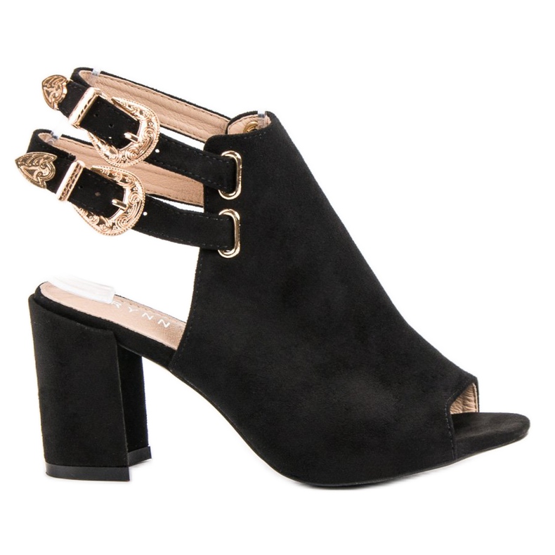 Erynn Sandálias de construção elegante preto