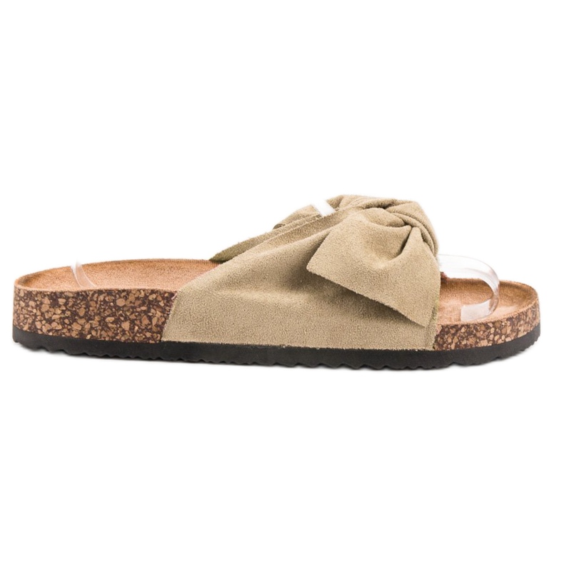 Anesia Paris Chinelos de camurça castanho