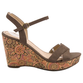 Corina Sandálias Etno Castanhas marrom
