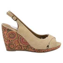 Corina Sandálias étnicas elegantes marrom
