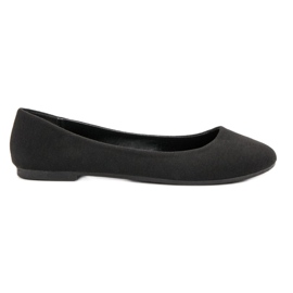 Ideal Shoes Bailarinas de Têxteis Negros preto