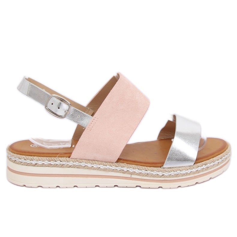 Sandálias femininas rosa F056 rosa