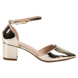 Weide Bombas Lacadas Brilhantes amarelo