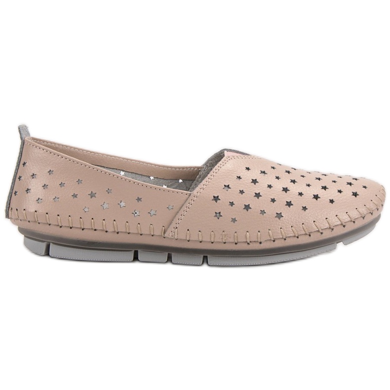 Kylie Calçados femininos de couro bege