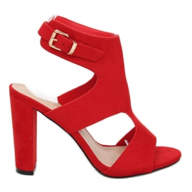 Sandálias vermelhas no posto J-8711 Red vermelho Sandálias vermelhas no posto J-8711 Red vermelho