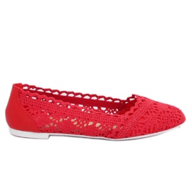 Bailarinas com aberturas vermelhas 4701 Vermelho