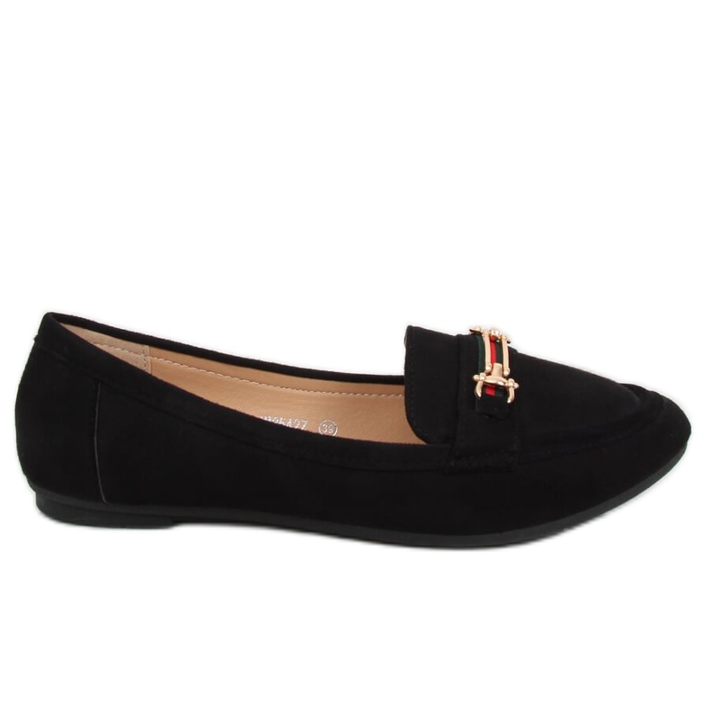 Mocassins femininos negros JM8542Z Negro preto