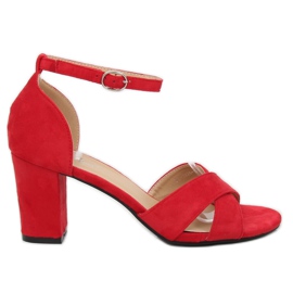 Red FH-3M26 Sandálias vermelhas no poste vermelho