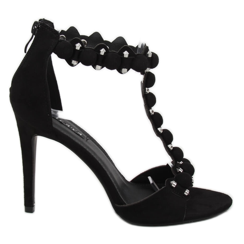 Sandálias pretas de salto alto GH-5A5733 Preto