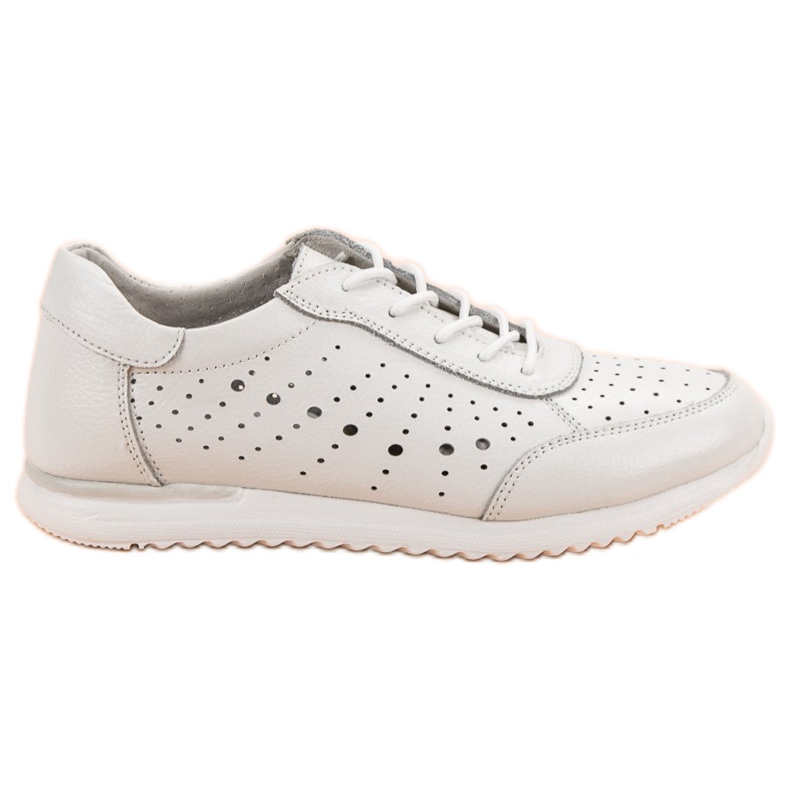 Kylie Sapatos de couro branco